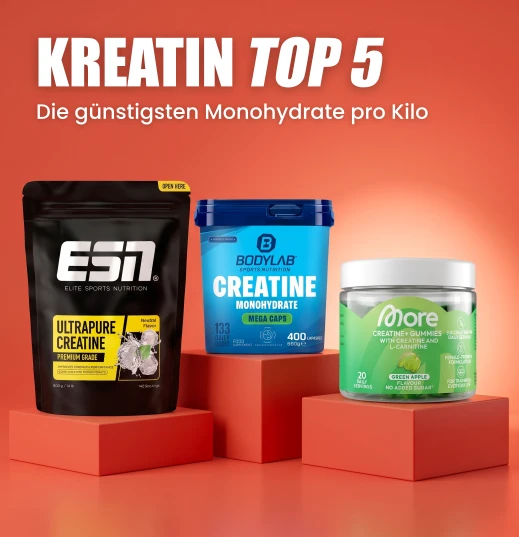 Kreatin Top 5 — die günstigsten Monohydrate pro Kilo
