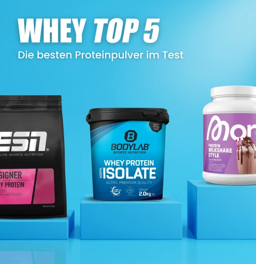 Whey Top 5 — die besten Proteinpulver im Test